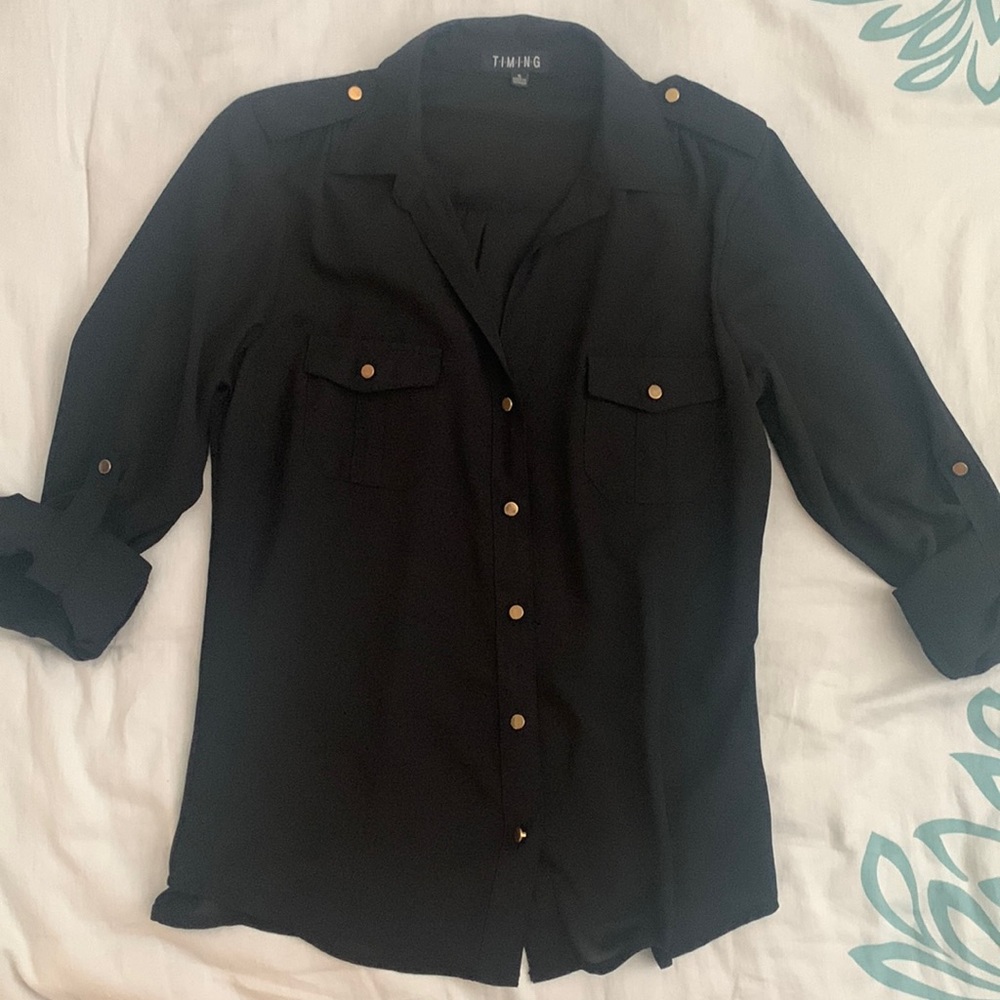 Black long sleeve business casual